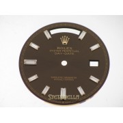 Chocolate Baguette Diamond dial Rolex DayDate 40mm rose gold ref. 228235 new 4371